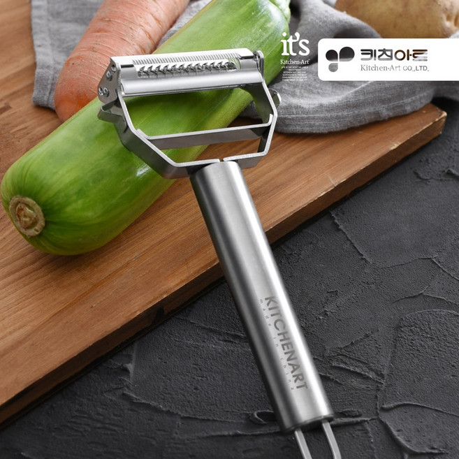 키친아트 베니 스텐 멀티 채칼 필러 채칼 양배추 만능 주방 영업용 슬라이서 야채, 1개