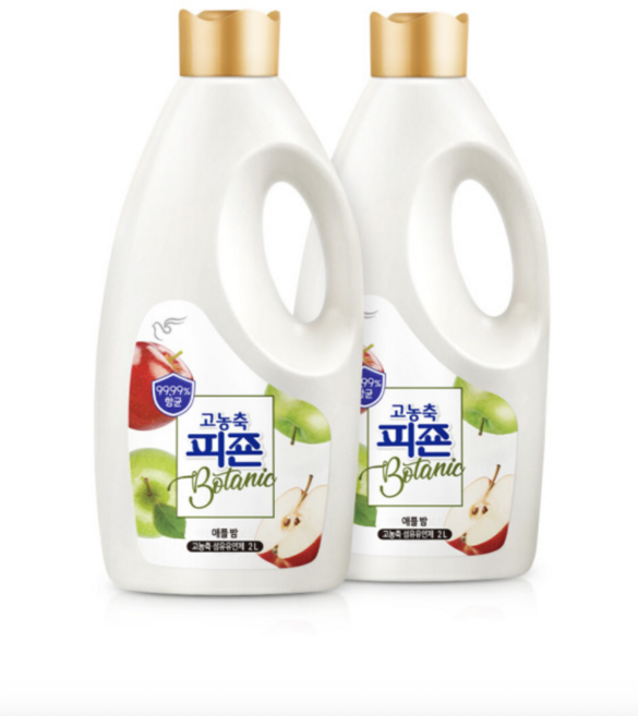 피죤 고농축 보타닉 섬유유연제 애플밤 본품, 1L, 2개