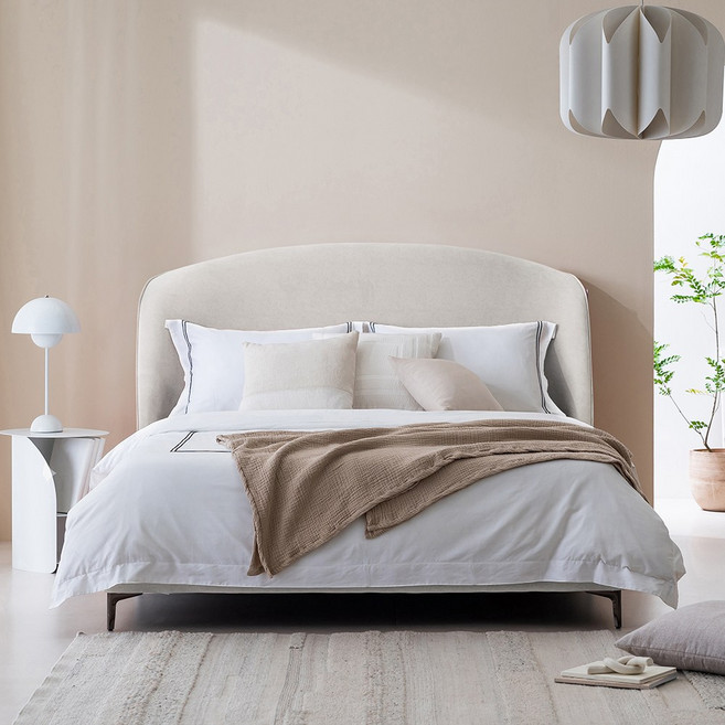 세계로가구 루나 조야 패브릭 쿠션 헤드 호텔 침대 프레임 SS/K/LK (3컬러), 미스티 아이보리