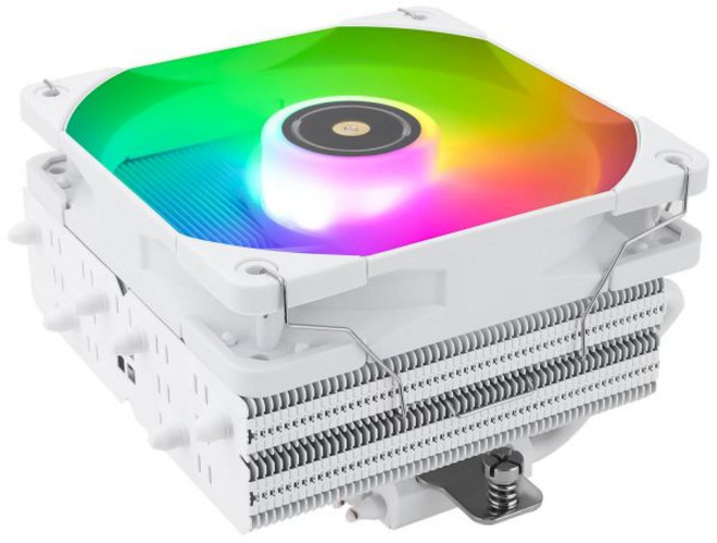 쿨링팬 호환성 고성능 게임용 Thermalright SI-100 흰색 ARGB CPU 공기 냉각기 6x6mm 히트 파이프 120mm PWM 콰이어트 팬 S-FDB V2.0 베어, SI-100 백색 ARGB