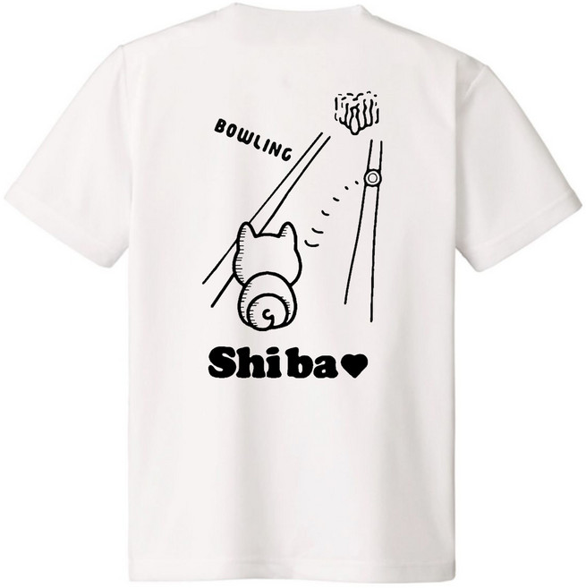 볼링 티셔츠 귀여운 시바견 볼러 (볼링크루)