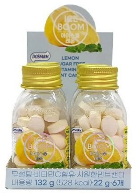 아이스붐 레몬맛 22g x 6개입 시원상큼 민트캔디, 6개