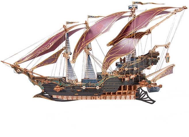 3D 입체퍼즐 코스에어 퍼플 집중력 향상 DIY 퍼즐 1개 518피스, 우드