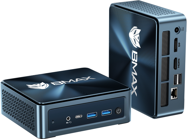 BMAX B11 PRO 미니 PC Core Ultra 5 16GB LPDDR5 512GB NVMe SSD 소형 데스크탑 윈도우11 WiFi6 BT5.2 RJ45 LAN, WIN11 Pro, 검정색