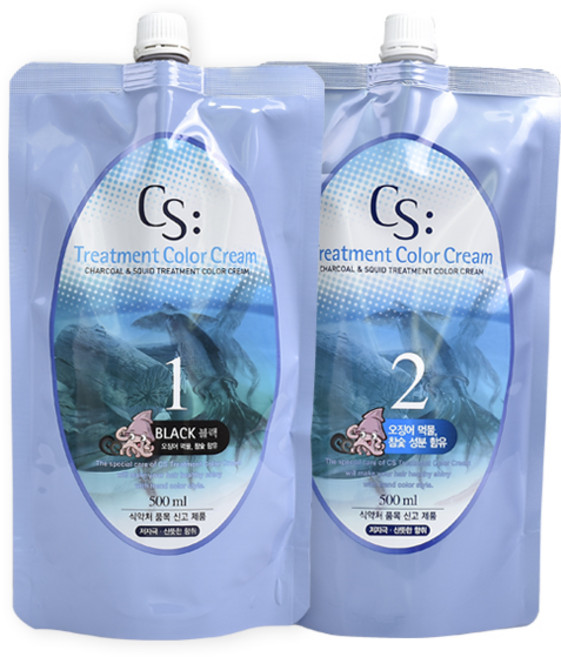 소망 인큐스 CS 오징어먹물 트리트먼트 새치 염색약, 블랙, 1개