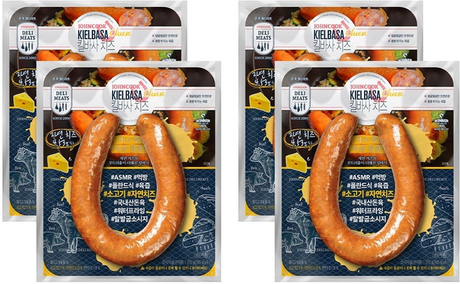 존쿡델리미트 킬바사 치즈 270g x 4개
