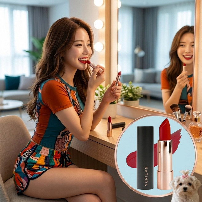혀누닷컴 국산 나틴다 롱래스틱 고발색 촉촉한 착붙 립스틱 매트 웜톤 쿨톤 MLBB 인생립 안지워지는 13종 데일리 여신립, 클래식로즈핑크