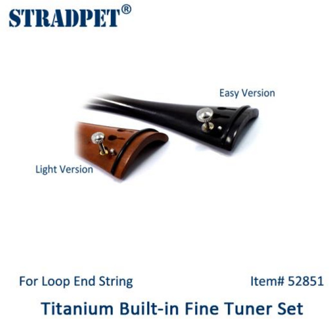 쿠쿠스토어 STRADPET 바이올린 내장 티타늄 파인 튜너 세트 루프 엔드 액세서리