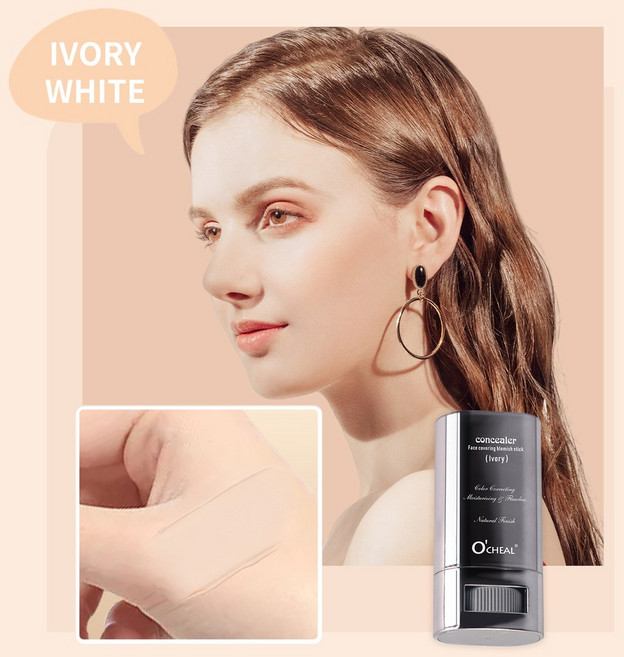 페이스파운데이션 매직 페이스 파운데이션 컨투어 스틱 롱웨어 경량 브라이트 컨실러 블레미쉬 컨투어링 뷰티 메이크업, [03] IVORY, Ivory white