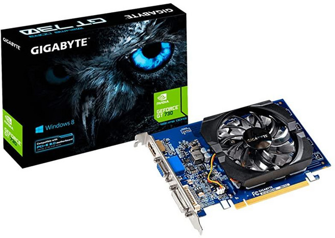 GIGABYTE 지포스 GT 730 그래픽 카드 2GB 64비트 DDR3(GV-N730D3-2GI REV3.0)