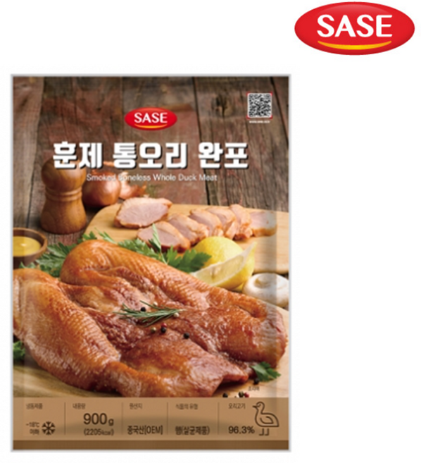 사세 훈제 통오리 완포, 900g, 15개