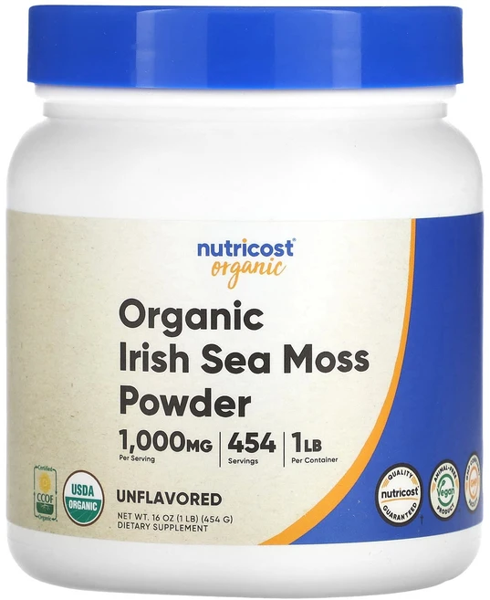 Nutricost 유기농 아이리쉬 바다이끼 분말 무맛 454g(16oz), Nutricost유기농아이리쉬바다이끼분말무맛454g16, 454g, 1개 - 쿠팡