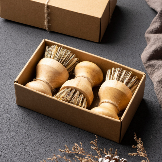 맘포트 친환경 주방 브러쉬 설거지 다용도 세척 솔 3종 세트, 1박스, 친환경세척솔