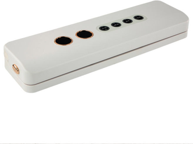 인플리바타 무선 식품 진공기 가정용 건습 겸용 원터치 듀얼 디스플레이 고기 음식 진공포장기, 화이트