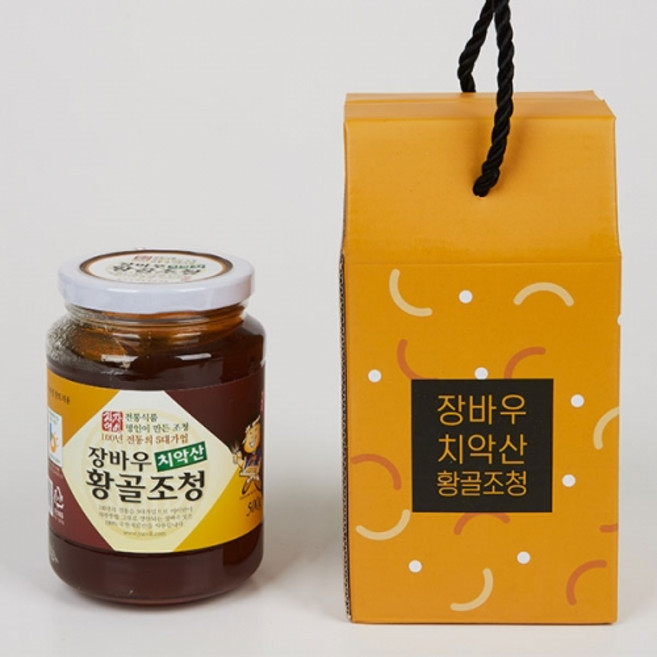 조청 500g / 국산 100%(쌀+옥수수+맥아) / 100년 전통 장바우치악산 황골엿 / 대한민국 식품명인 제70호 김명자, 1개