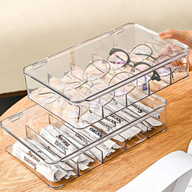 솔레르 5구 분리공간 안경보관함, 1개, 투명
