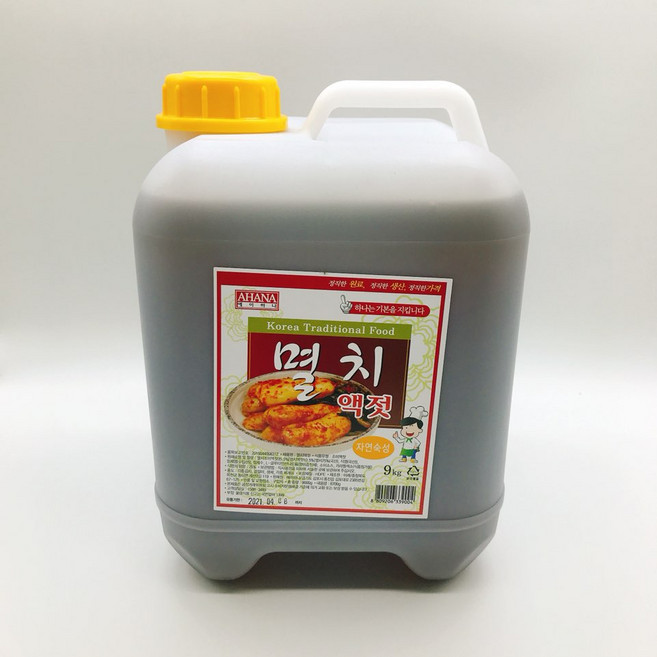 바다냄새 자연숙성 멸치/까나리액젓 9kg 말통 에이하나식품 도매/업소용, 멸치액젓 9kg, 1