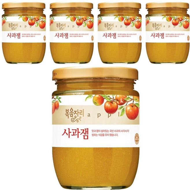 복음자리 사과잼, 370g, 5개