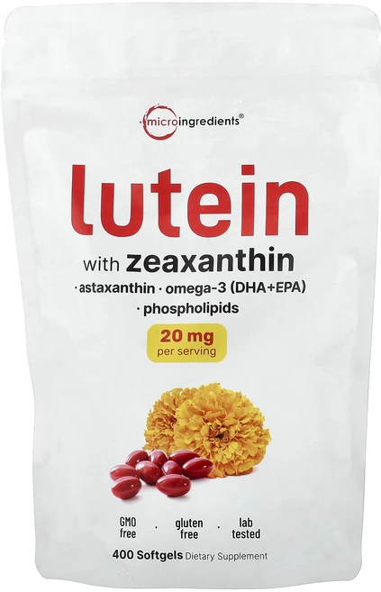 행복하고 건강하게 Micro Ingredients 루테인 및 제아잔틴 소프트젤 400정 백년회로하세요, MicroIngredients루테인및제아잔틴소프트젤40 - 쿠팡