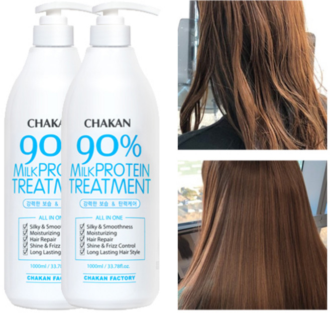 착한팩토리 여신 머리결을위한 밀크 단백질 90% 헤어 트리트먼트 1000ml, 1L, 2개