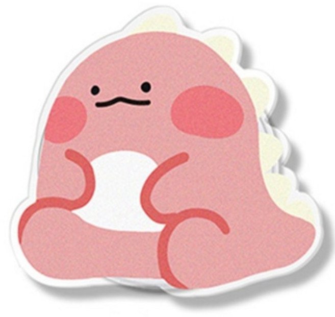 DC 디자인 2배자력 맥세이프 아크릴 스마트톡 시즌3 댕댕이 다이노 베어 냥이, 다이노핑크, 1개