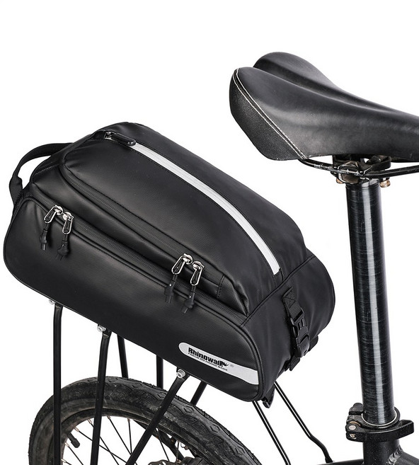 리노워크 자전거 짐받이 가방 12L 패니어 투어백 RK6203, 블랙, 1개