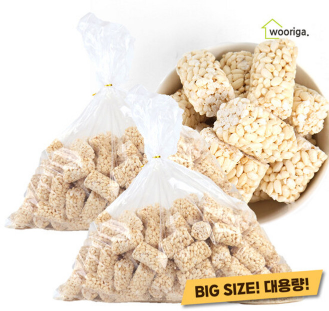 쌀가락 1kg + 1kg 쌀강정 대용량과자 옛날과자, 2개