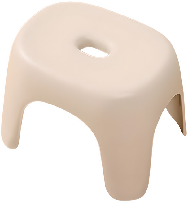 블럭마트 파스텔 심플 욕실의자, 크림