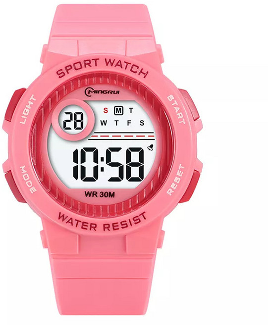 스마트 IC칩셋 남여공용 중고등학생 스포츠 전자 우레탄 방수알람 손목시계