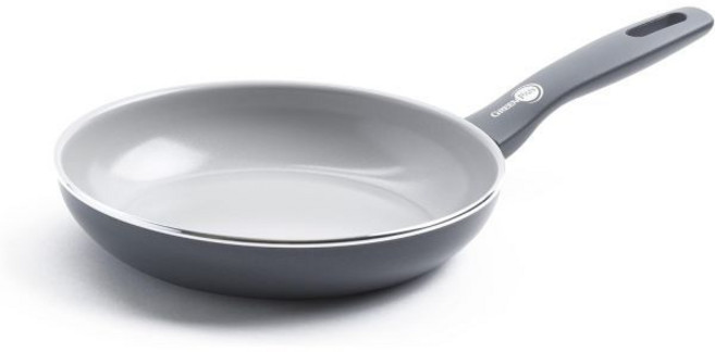그린팬 도버 건강 세라믹 논스틱 8인치 프라이팬 스킬렛 PFAS 프리 식기세척기 세이프 컴포트 그립 핸들 그레이, 8" Frying Pan Skillet_Gray, 1개