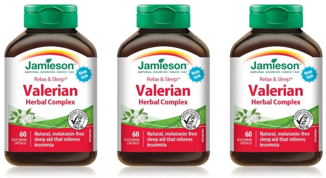 Jamieson 자미에슨 허벌 컴플렉스 릴렉스 앤 슬립 멜라토닌 프리 60캡슐X3개 캐나다, 3개, 60정 - 쿠팡