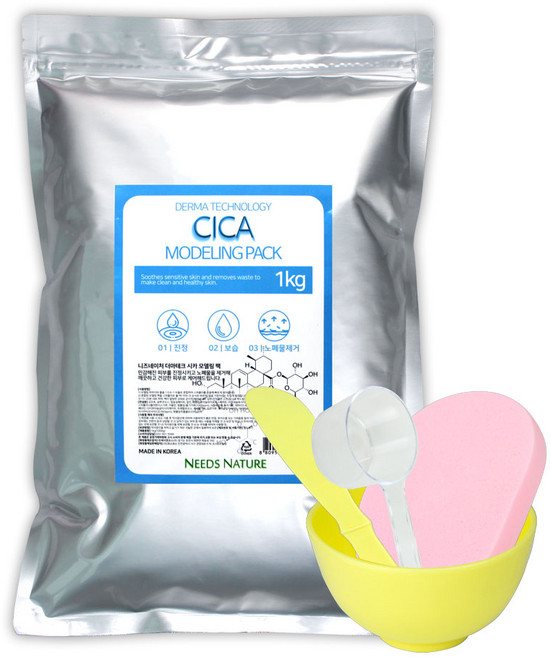 니즈네이처 더마테크 시카 모델링팩 1kg + 팩도구 4종, (진정영양생기)시카1kg, 1개, 단품