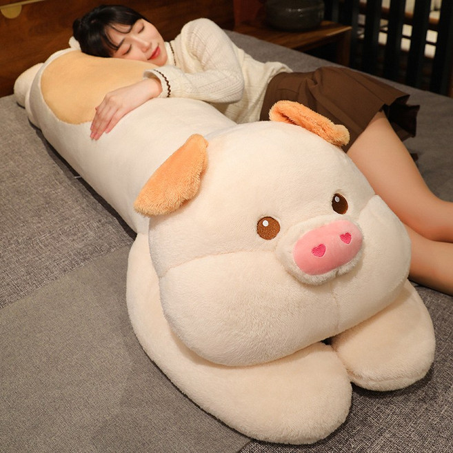 도림 귀여운 돼지 삼형제 인형 안고자는 바디필로우, 또랑또랑, 베이지