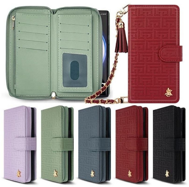 페블 갤럭시점프4 전용 SM-M366K 점프4 5G 카드 지폐 수납 지갑 월렛형 스트랩포함 지퍼 다이어리 휴대폰 케이스