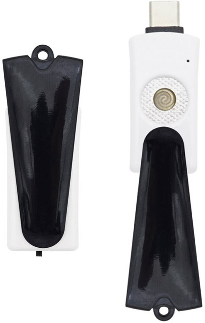 스마트폰 부싯돌 C TYPE USB라이터 전자라이터, 블랙, 1개