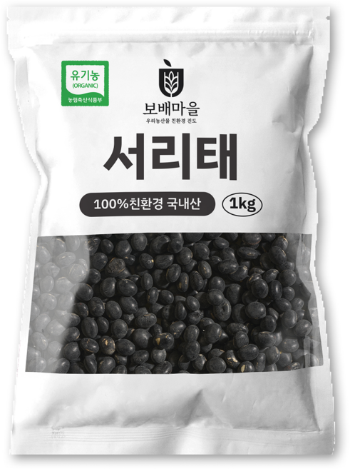 [햇곡] 국산 유기농 서리태, 1개, 1kg (1kgx1봉)