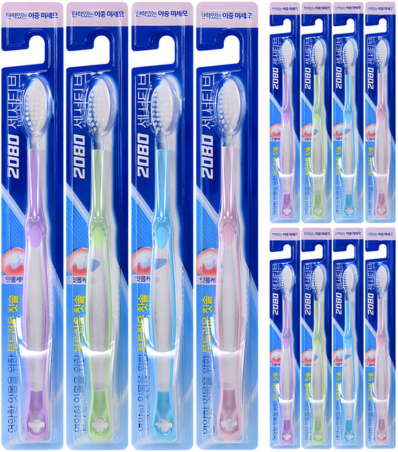 2080 센서티브 이중미세모 칫솔, 1개입, 12개