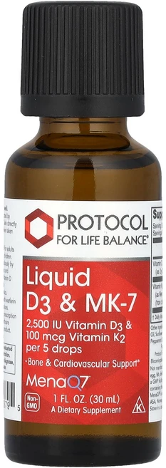 Protocol for Life Balance 리퀴드 D3 MK-7 30ml, 2개, 29.574ml - 쿠팡