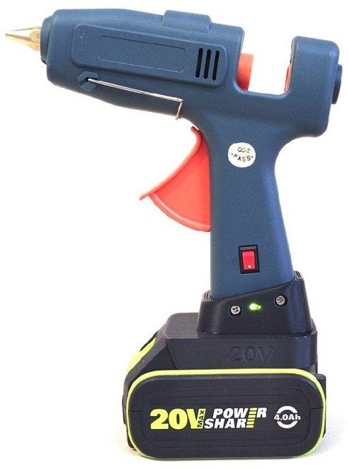 무선 글루건 11MM 핫멜트 글루건용 20V 리튬 배터리(웍스), 빅풋글루건-배터리없음충전기없음, 1개