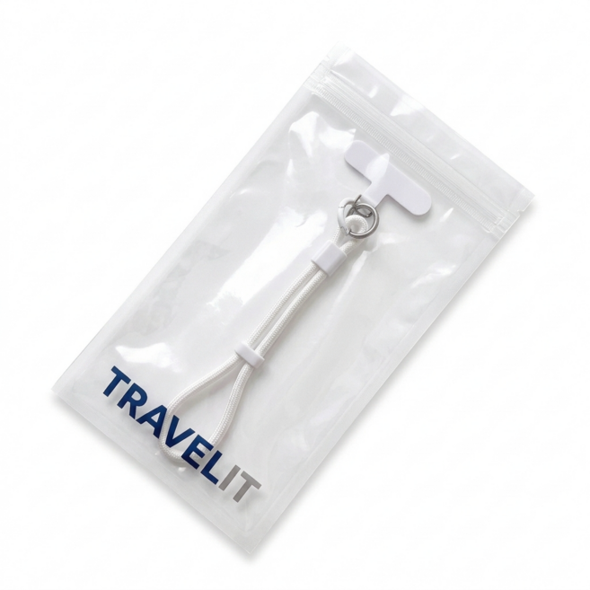 트래블잇 낙하 도난 방지 핸드폰 스트랩, 1개, 화이트