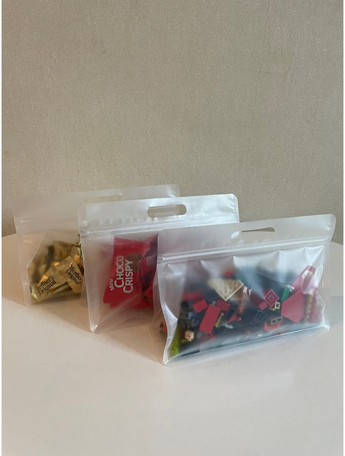 지퍼백20장 스탠드 구디백 답례품 다용도 투명 어린이집 유치원 선물 포장 포장백, 20장