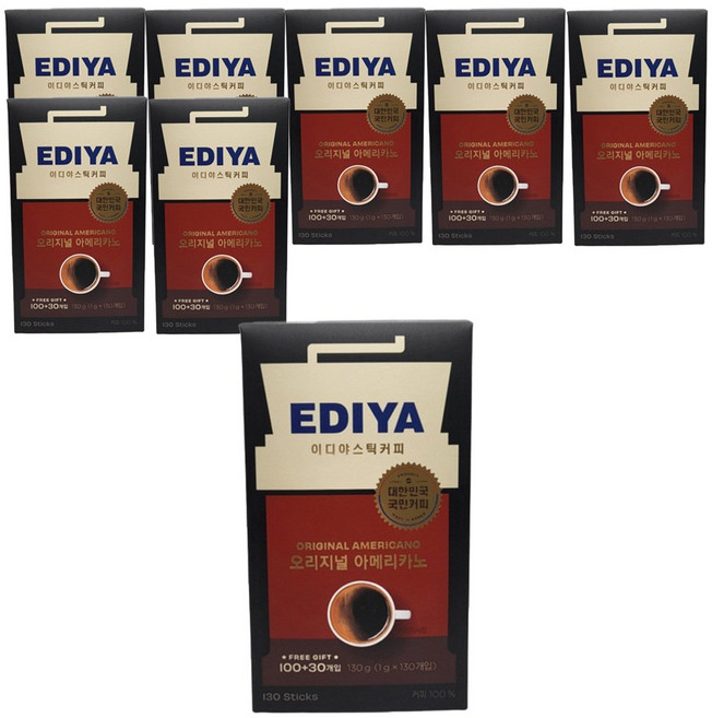 이디야 비니스트 오리지널 아메리카노 원두커피믹스, 1g, 130개입, 8개
