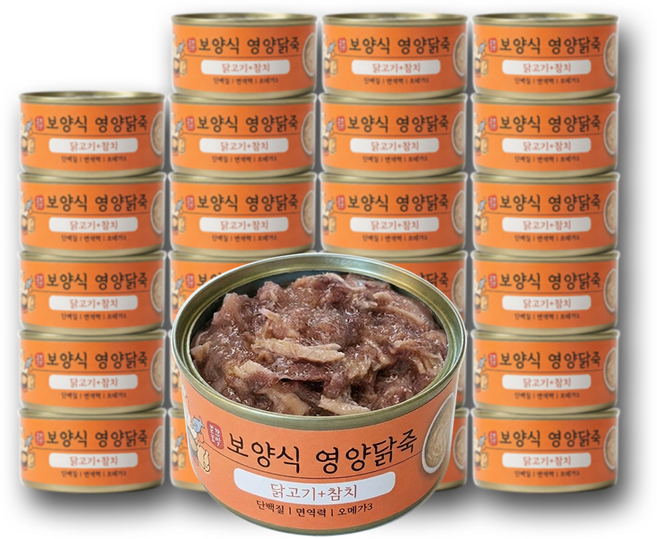 묘한보약 영양닭죽, 24개, 80g, 닭고기+참치