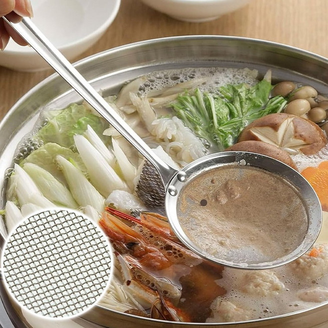 일본 스텐 미세망 거품 국자 건지기 건지개 뜰채 채망, 1개, 건지기 채반 1개