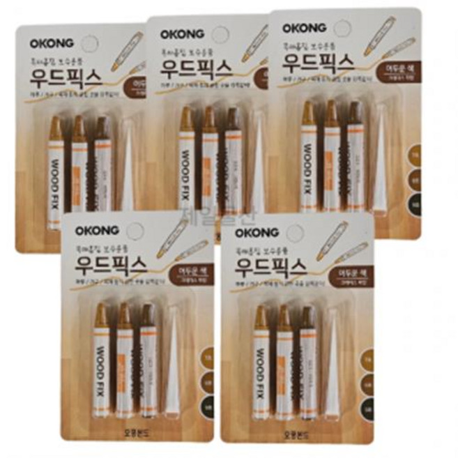 오공 우드픽스 어두운색 누구나 쉽게 목재 보수 5개, 1개