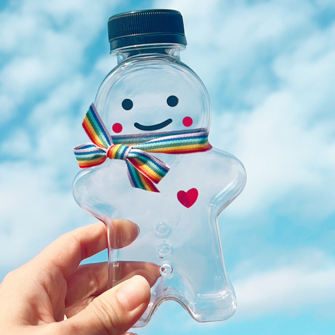 진저맨 공병 블랙 5p 쥬스병 더치병 밀크티 커피 포장용기, 5개, 350ml