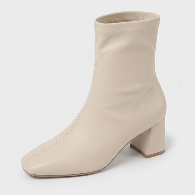 타니즈 로웬 스퀘어 미들 지퍼 앵클 삭스부츠 ( 6cm )