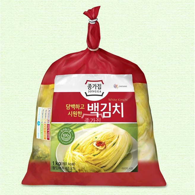 코스트코 종가집 담백하고 시원한 백김치 2kg (아이스박스 무료포장), 2개, 1kg