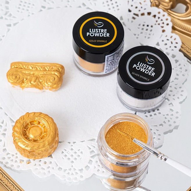 골드 식용 글리터 반짝이 펄 데코레이션 색소, 글리터 브론즈 2g