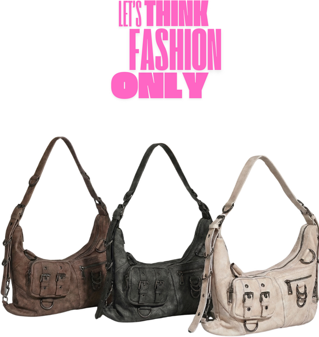 Y2K 빈티지 포켓 버클 숄더 크로스백